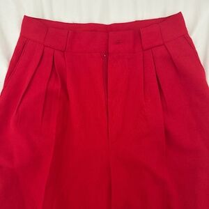 Vintage red linen trousers